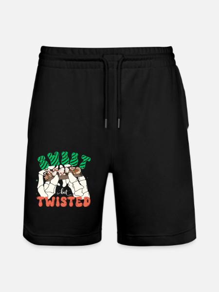 SWEET BUT TWISTED, CHRISTMAS GIFT - Stanley/Stella Trainer Unisex Organic Jogging Shorts - black