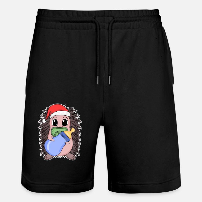 Hérisson bébé Noël - Short de jogging bio TRAINER Stanley/Stella unisexe - noir