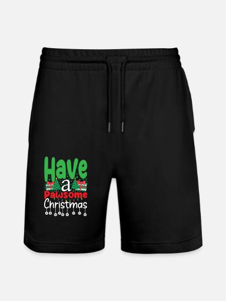 Merry Christmas - Stanley/Stella Trainer Unisex Organic Jogging Shorts - black