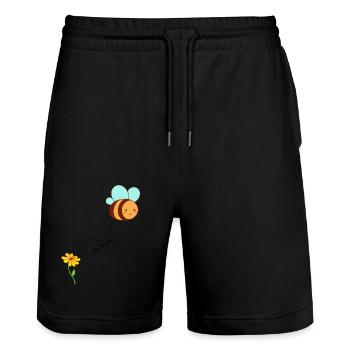 Be Free! Motivational Design To Continue The Path - Stanley/Stella Trainer Unisex Organic Jogging Shorts - black - Front - Nik (191cm) & Marisol (170cm)