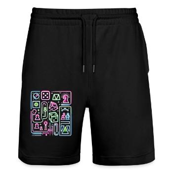 Jeux de société futuristes Jeu de société Chemise - Short de jogging bio TRAINER Stanley/Stella unisexe - noir - Devant - Nik (191cm) & Marisol (170cm)