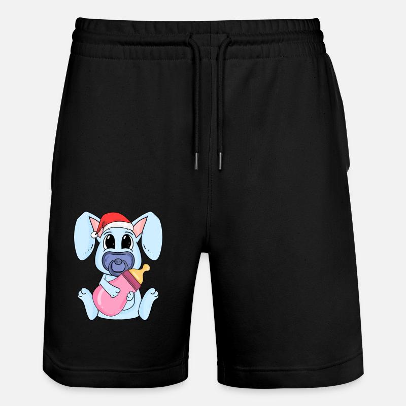 Noël Bébé Lapin - Short de jogging bio TRAINER Stanley/Stella unisexe - noir