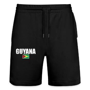 Guyane Vintage Guyanais drapeau guyanais - Short de jogging bio TRAINER Stanley/Stella unisexe - noir - Devant - Nik (191cm) & Marisol (170cm)