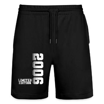 2006 Vintage 18th Birthday - Stanley/Stella Trainer Unisex Organic Jogging Shorts - black - Front - Nik (191cm) & Marisol (170cm)