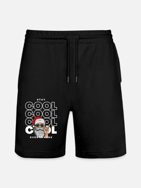 Stay Cool Everywhere | XMAS - Stanley/Stella Trainer Unisex Organic Jogging Shorts - black