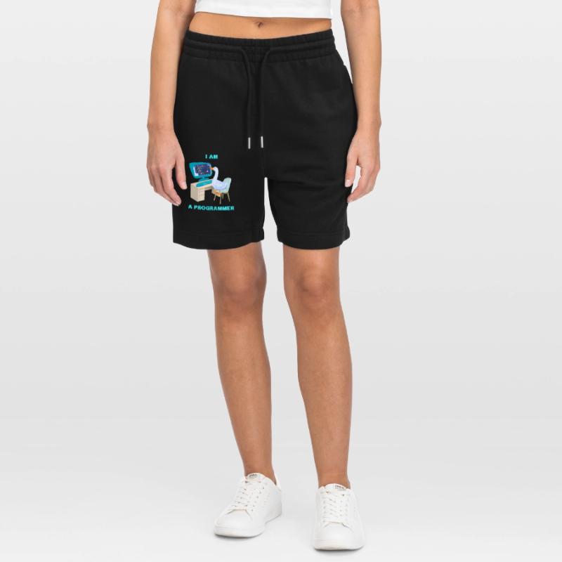 A Programmer Duck, a Fun Design for Programmers Stanley/Stella Trainer Unisex Organic Jogging Shorts
