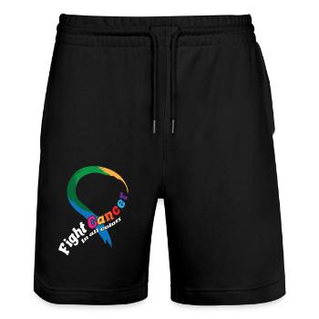Cancer Survivor Support Fight Cancer In All Colors - Stanley/Stella Unisex Bio Joggingshorts Trainer  - Schwarz - Vorne - Nik (191cm) & Marisol (170cm)
