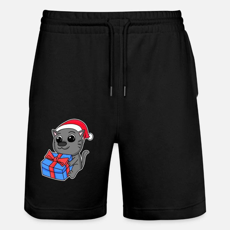 Chat Noël - Short de jogging bio TRAINER Stanley/Stella unisexe - noir