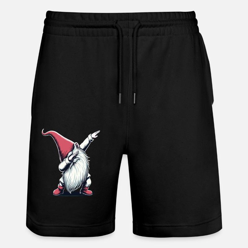 Dabbing Gnome Dab Père Noël - Short de jogging bio TRAINER Stanley/Stella unisexe - noir