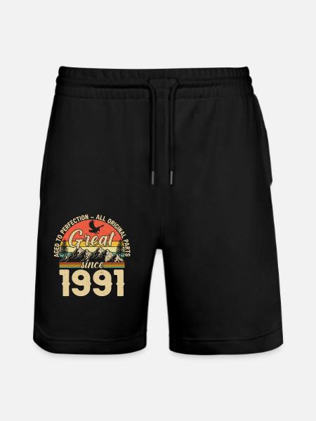 1991 - Un millésime Millésime - Short de jogging bio TRAINER Stanley/Stella unisexe - noir