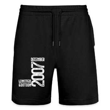 Birthday Gift December 2007. December 2007. - Stanley/Stella Trainer Unisex Organic Jogging Shorts - black - Front - Nik (191cm) & Marisol (170cm)