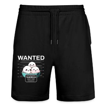 Kawaii Mochi Eiscreme Japanisches Dessert Japan - Stanley/Stella Unisex Bio Joggingshorts Trainer  - Schwarz - Vorne - Nik (191cm) & Marisol (170cm)