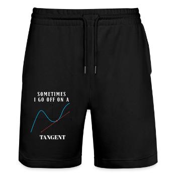 Sometimes I Go Off On A Tangent Math Humor - Stanley/Stella Unisex Bio Joggingshorts Trainer  - Schwarz - Vorne - Nik (191cm) & Marisol (170cm)