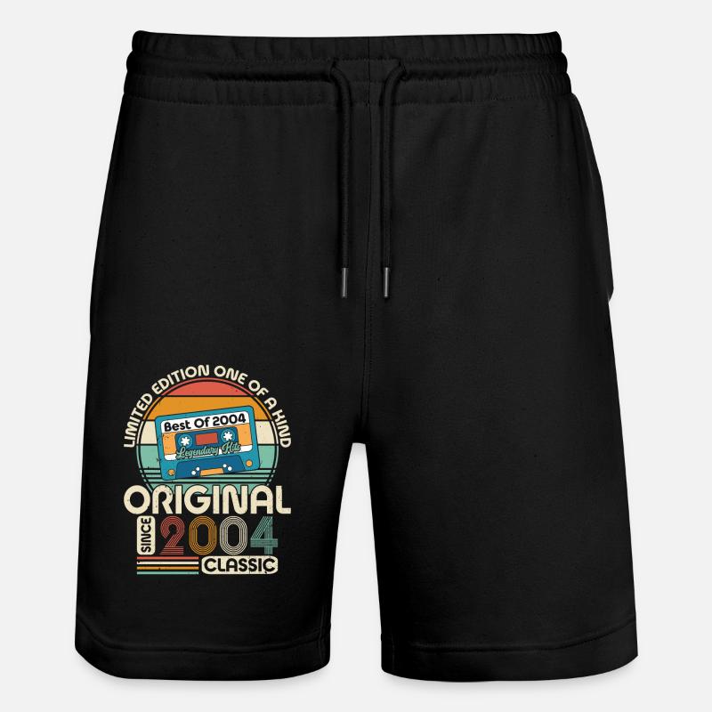 Millésime 20e anniversaire 2004 - Short de jogging bio TRAINER Stanley/Stella unisexe - noir