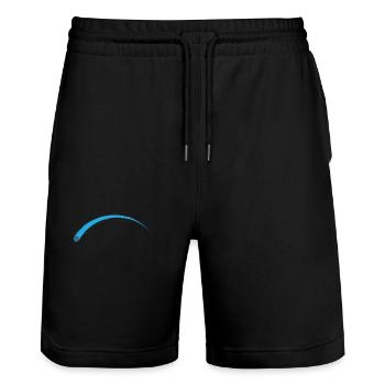 Shooting Star, Space, Sky, Light - Stanley/Stella Trainer Unisex Organic Jogging Shorts - black - Front - Nik (191cm) & Marisol (170cm)