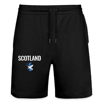 Scotland Scotland Map Scottish Flag - Stanley/Stella Trainer Unisex Organic Jogging Shorts - black - Front - Nik (191cm) & Marisol (170cm)
