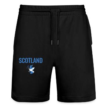 Scotland Scotland Map Scottish Flag - Stanley/Stella Trainer Unisex Organic Jogging Shorts - black - Front - Nik (191cm) & Marisol (170cm)