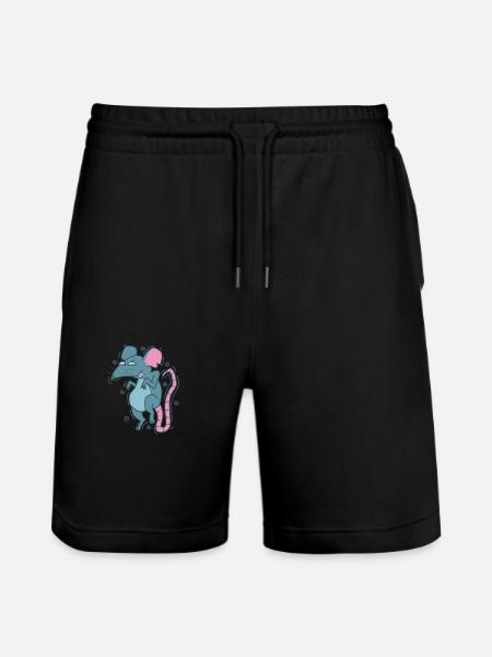small rat pet rodent - Stanley/Stella Trainer Unisex Organic Jogging Shorts - black