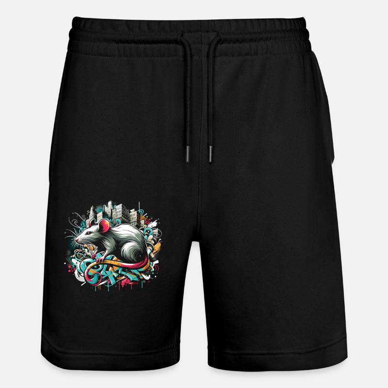 Graffiti Rat: Urban Intelligence - Stanley/Stella Trainer Unisex Organic Jogging Shorts - black
