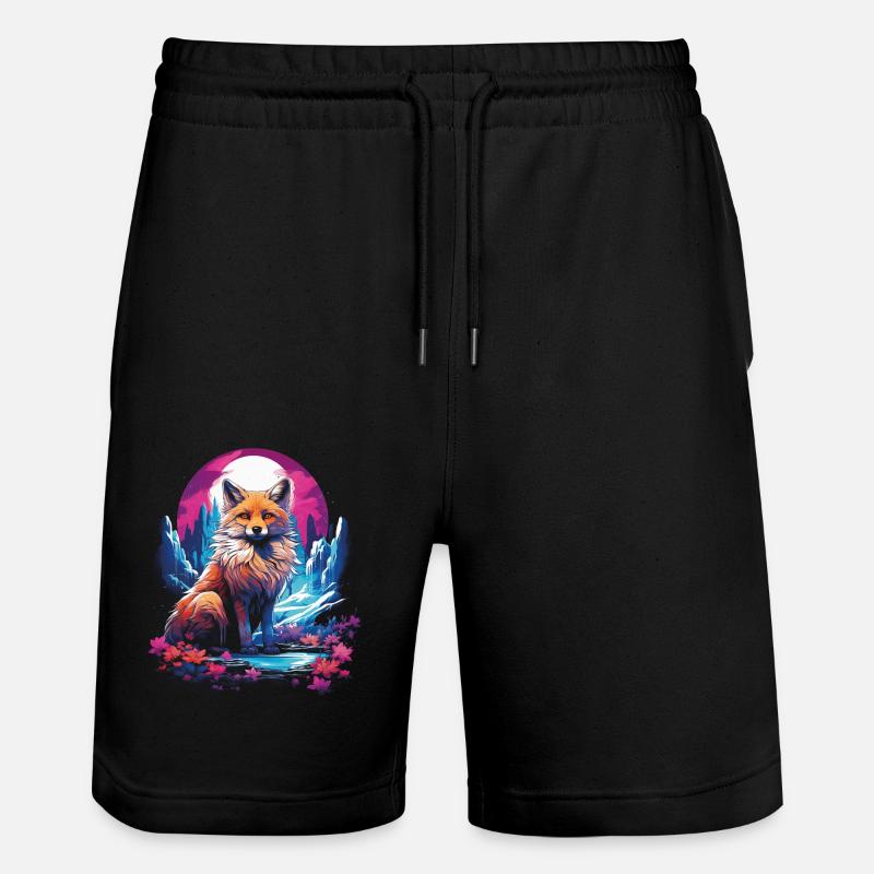 Fantay Fox Magic Fox - Stanley/Stella Trainer Unisex Organic Jogging Shorts - black