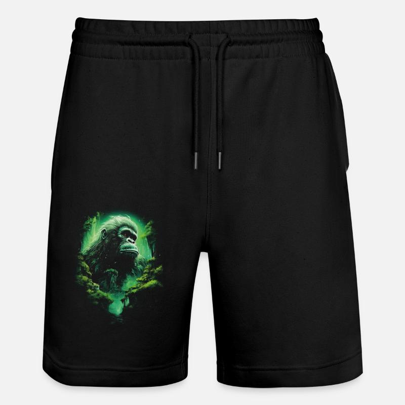 Orang-outan singe chimpanzé - Short de jogging bio TRAINER Stanley/Stella unisexe - noir