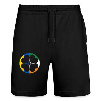 Drapeau ukrainien irlandais trèfle trèfle - Short de jogging bio TRAINER Stanley/Stella unisexe - noir - Devant - Nik (191cm) & Marisol (170cm)