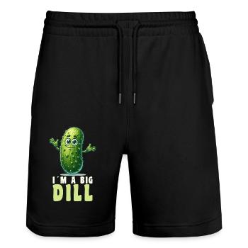 Gurken Lustige Gurken Gurken-Wortspiel - Stanley/Stella Unisex Bio Joggingshorts Trainer  - Schwarz - Vorne - Nik (191cm) & Marisol (170cm)