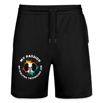 Dialysis Technician My Passion My Nephrologist - Stanley/Stella Trainer Unisex Organic Jogging Shorts - black - Front - Nik (191cm) & Marisol (170cm)