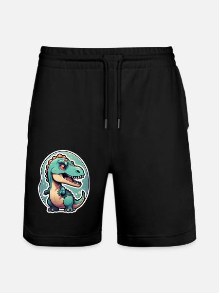 Cartoon Dinosaur - Stanley/Stella Trainer Unisex Organic Jogging Shorts - black