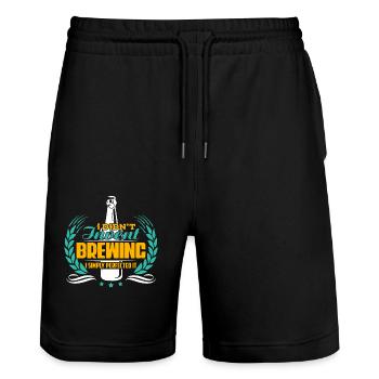 Beer Brewing Beer Brewing I Simply Perfected It - Stanley/Stella Trainer Unisex Organic Jogging Shorts - black - Front - Nik (191cm) & Marisol (170cm)