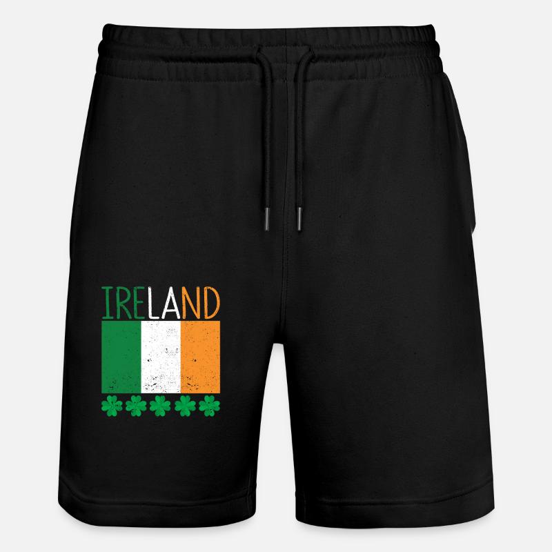 Drapeau irlandais patriotique Irlande trèfle - Short de jogging bio TRAINER Stanley/Stella unisexe - noir