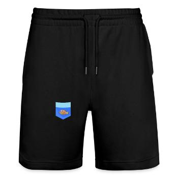 Clownfisch in der Tasche Lustiger Aquarienfischliebhaber - Stanley/Stella Unisex Bio Joggingshorts Trainer  - Schwarz - Vorne - Nik (191cm) & Marisol (170cm)