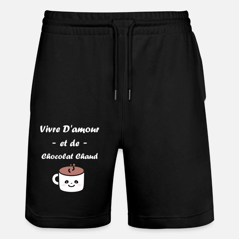 Humour petit chocolat chaud - Short de jogging bio TRAINER Stanley/Stella unisexe - noir