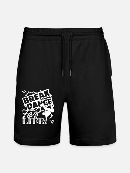 Breakdance Breakdance For Life - Stanley/Stella Trainer Unisex Organic Jogging Shorts - black