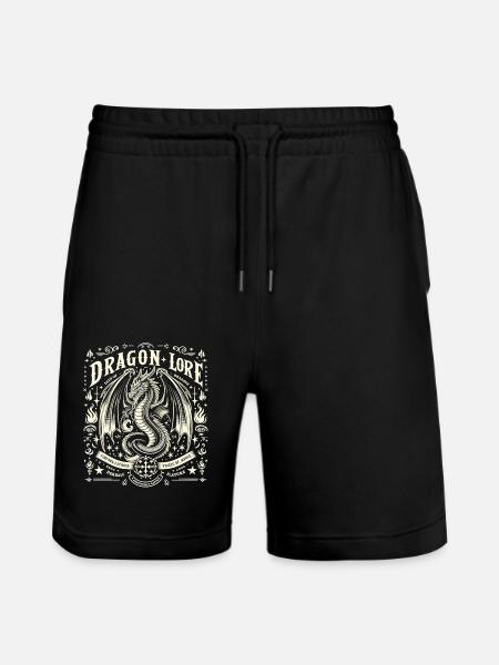 Mythical Fire Dragon - Stanley/Stella Trainer Unisex Organic Jogging Shorts - black