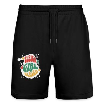 Sleigh Girl Sleigh Funny Ugly Christmas für Frauen - Stanley/Stella Unisex Bio Joggingshorts Trainer  - Schwarz - Vorne - Nik (191cm) & Marisol (170cm)