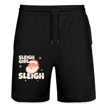 Sleigh Girl Sleigh Funny Ugly Christmas für Frauen - Stanley/Stella Unisex Bio Joggingshorts Trainer  - Schwarz - Vorne - Nik (191cm) & Marisol (170cm)