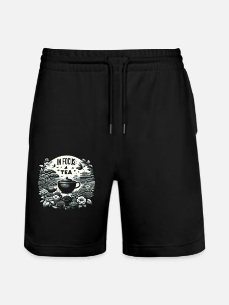 Teevielfalt im Garten - Stanley/Stella Unisex Bio Joggingshorts Trainer - Schwarz