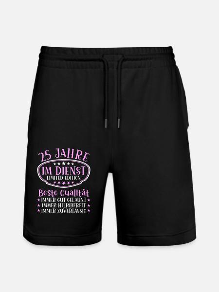 25 Jahre im Dienst 25 Jähriges Dienstjubiläum - Stanley/Stella Unisex Bio Joggingshorts Trainer  - Schwarz