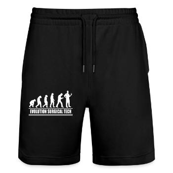 Chirurgisch-technischer Assistent Chirurg - Stanley/Stella Unisex Bio Joggingshorts Trainer  - Schwarz - Vorne - Nik (191cm) & Marisol (170cm)