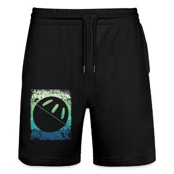 Pickleball Vintage Wiffleball Club - Short de jogging bio TRAINER Stanley/Stella unisexe - noir - Devant - Nik (191cm) & Marisol (170cm)