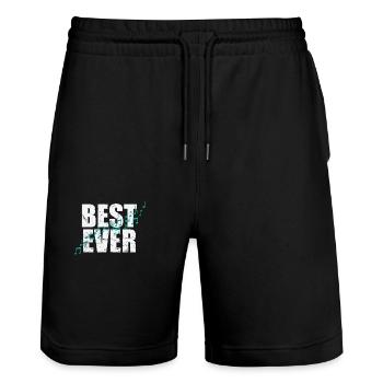 Best Ever Music Music Tone - Stanley/Stella Trainer Unisex Organic Jogging Shorts - black - Front - Nik (191cm) & Marisol (170cm)