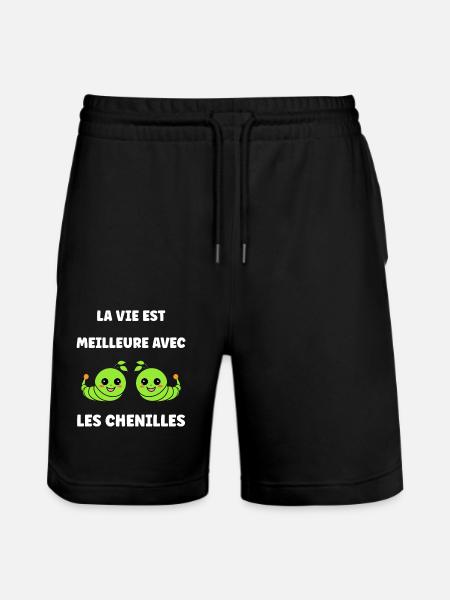 Chenilles insecte Amour petite chenille - Short de jogging bio TRAINER Stanley/Stella unisexe - noir