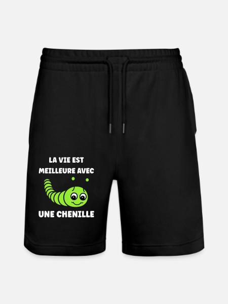 Chenilles insecte Amour petite chenille - Short de jogging bio TRAINER Stanley/Stella unisexe - noir