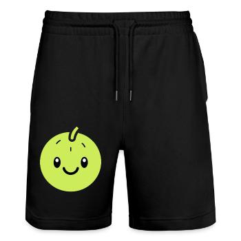 Fruit Humour petit Melon - Short de jogging bio TRAINER Stanley/Stella unisexe - noir - Devant - Nik (191cm) & Marisol (170cm)