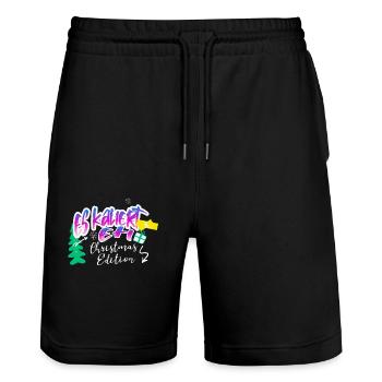"Es eskaliert eh" Party Kostüm für Weihnachten - Stanley/Stella Unisex Bio Joggingshorts Trainer  - Schwarz - Vorne - Nik (191cm) & Marisol (170cm)