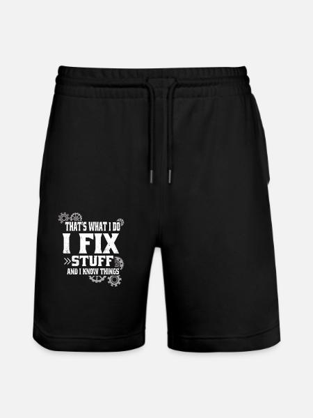 Craftsman Technician Electrician Mechanic - Stanley/Stella Trainer Unisex Organic Jogging Shorts - black