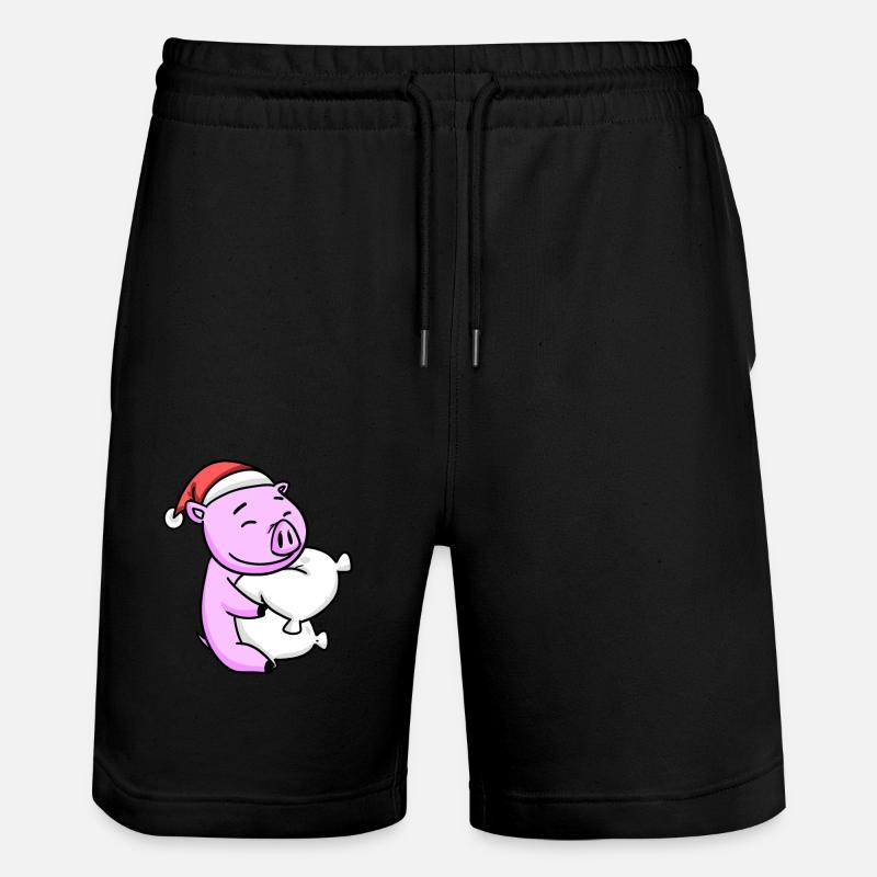 Cochon Mignon Fatigué Noël - Short de jogging bio TRAINER Stanley/Stella unisexe - noir