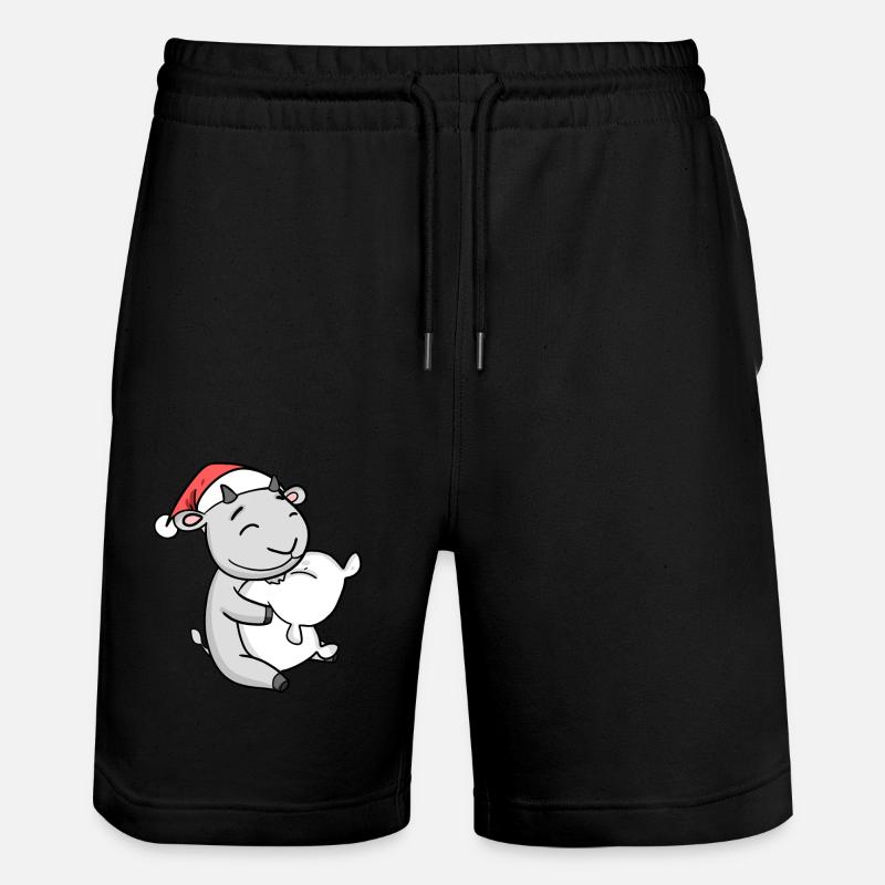 Chèvre Mignon Fatigué Noël - Short de jogging bio TRAINER Stanley/Stella unisexe - noir