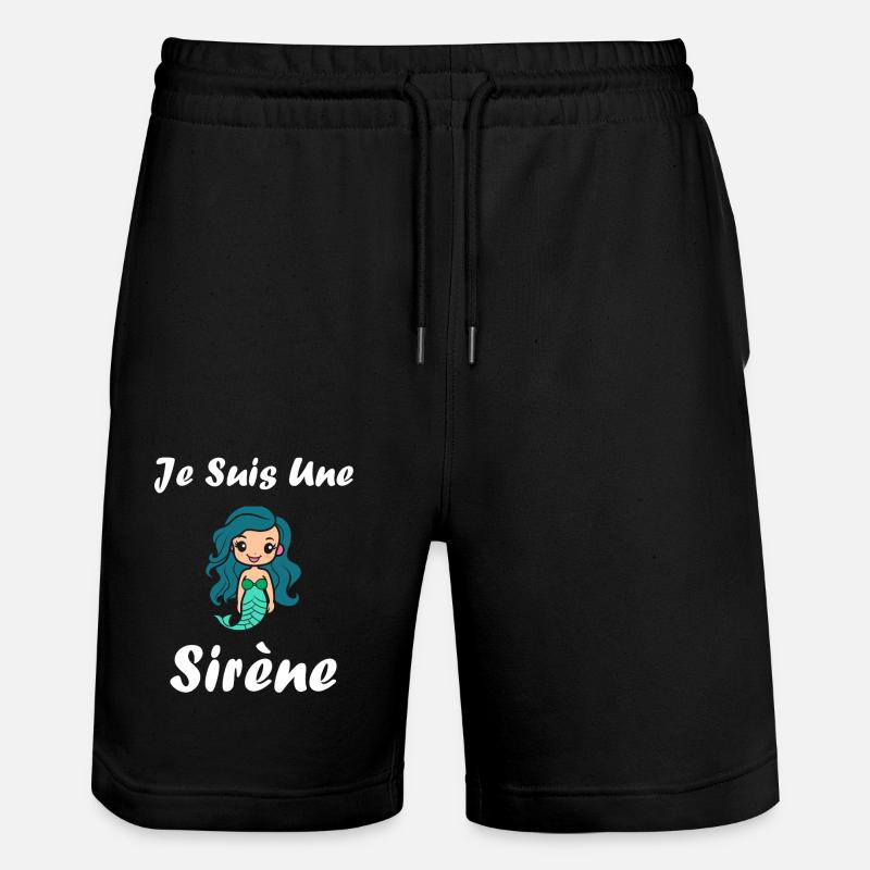 Enfant citation sirène - Short de jogging bio TRAINER Stanley/Stella unisexe - noir